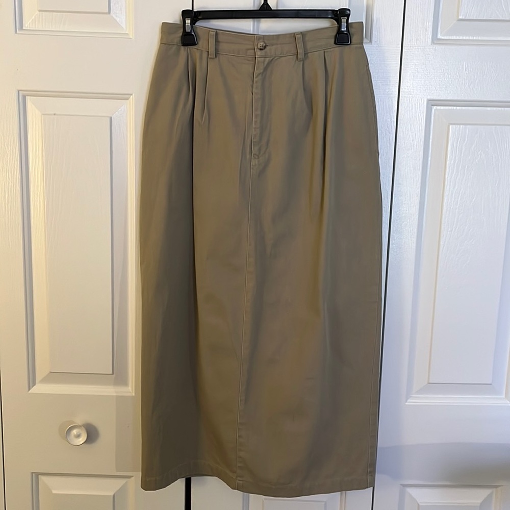 Vintage Ralph Lauren - Maxi Straight Khaki Skirt